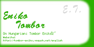 eniko tombor business card